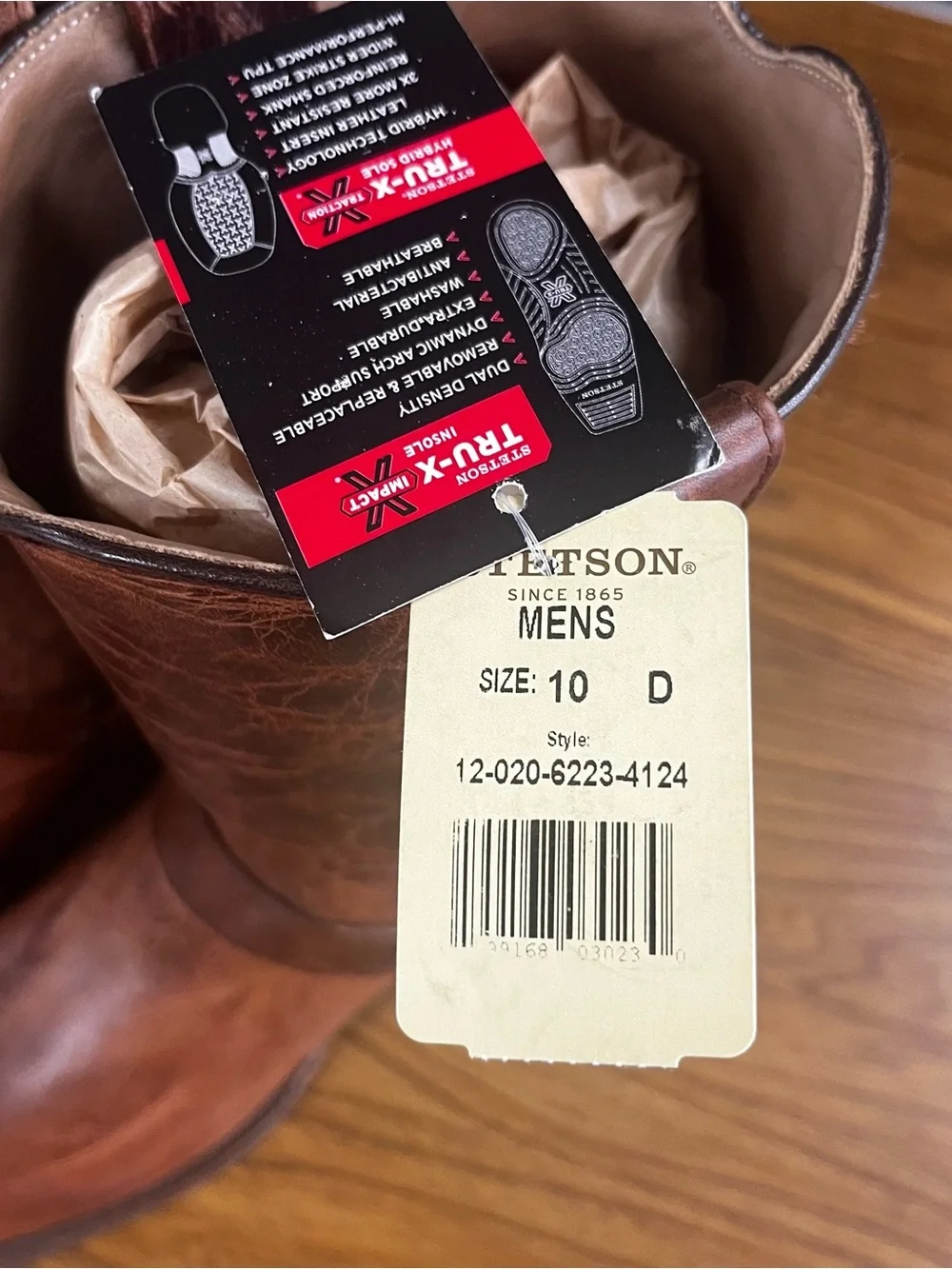 NIB Stetson Men’s Harness Boots